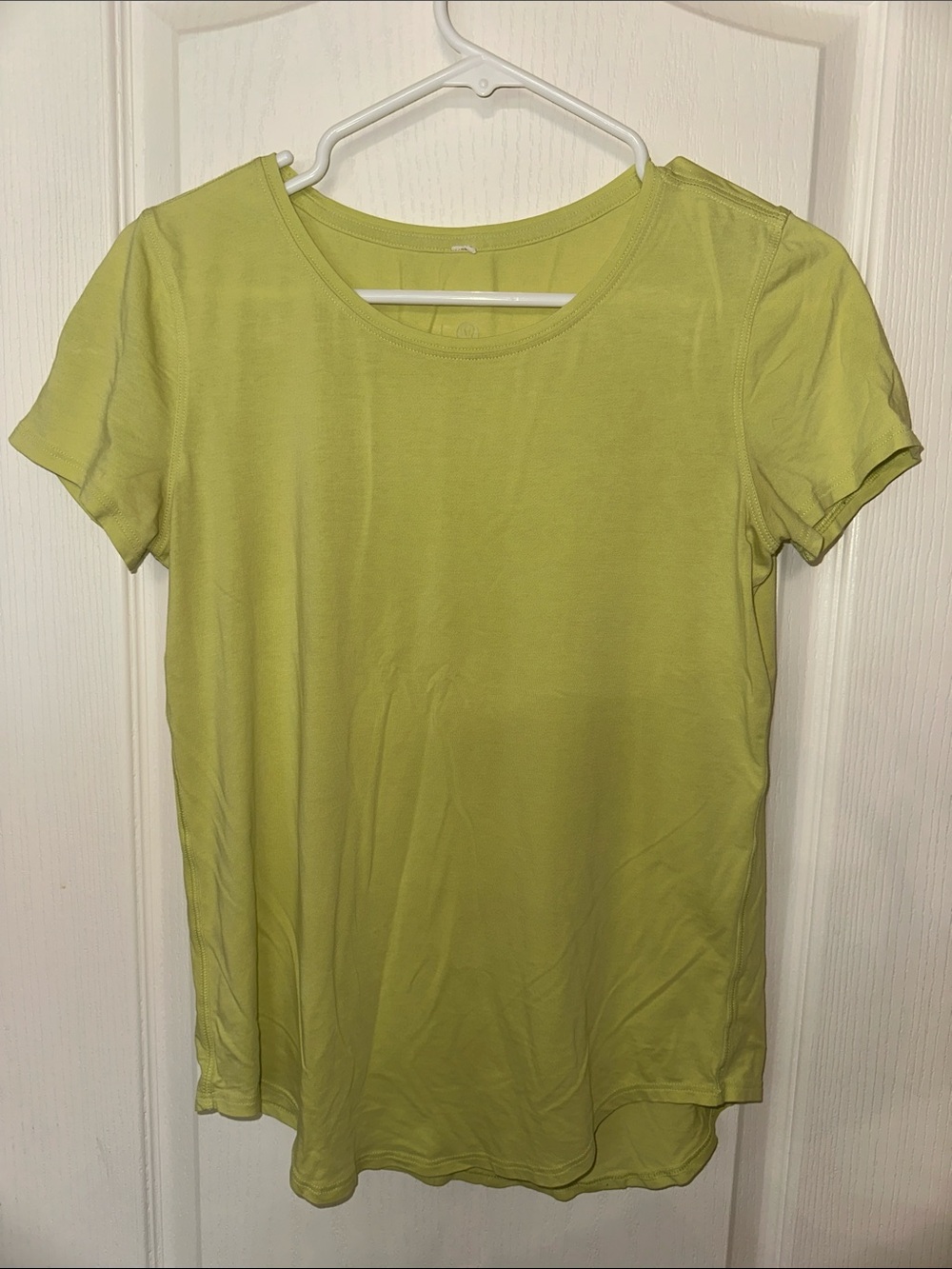 lululemon athletica Chartreuse Short Sleeve Crew Tee